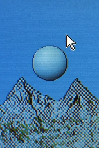 Lofi CRT Surrealism style reference image — 8-bit pixel art