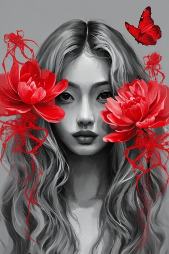 Chromatic Surrealist Portraits style reference image — digital painting