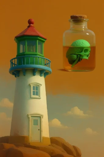 Surreal Terracotta Specimen style reference image — retro-futuristic editorial