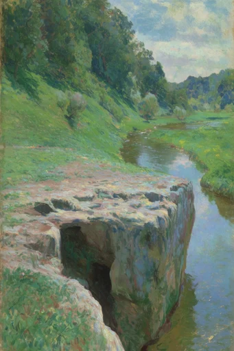 Luminous Impressionist Pastoral style reference image — thick impasto brushstrokes