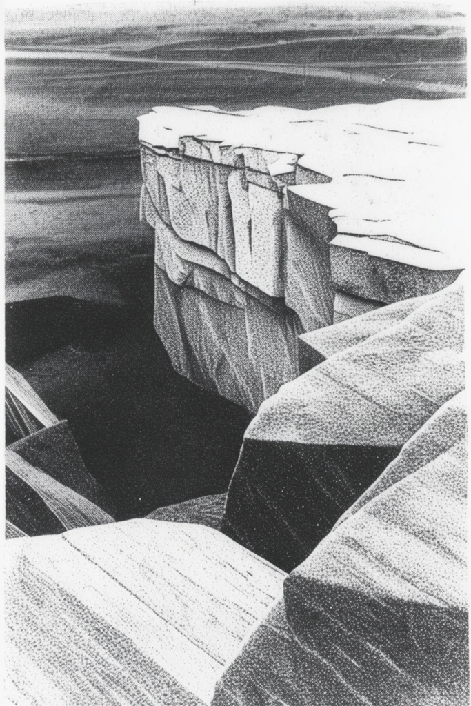 Gritty Monochrome Brutalism style AI image example 2