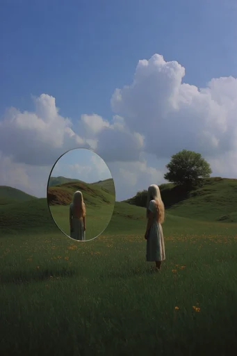 Oneiric Geometric Surrealism moodboard — generate AI images in this style
