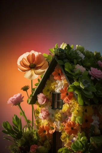Dramatic Chiaroscuro Botanicals style AI image example 4