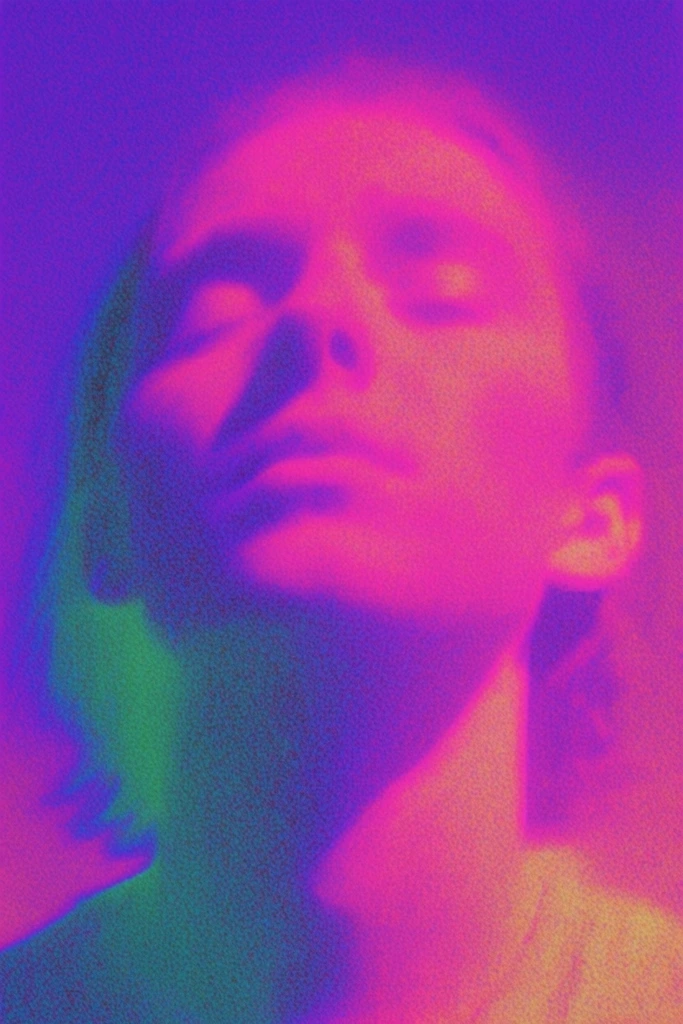 Neon Analog Halftone style AI image example 1