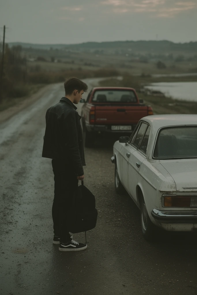 Cinematic Urban Melancholy style AI image example 2