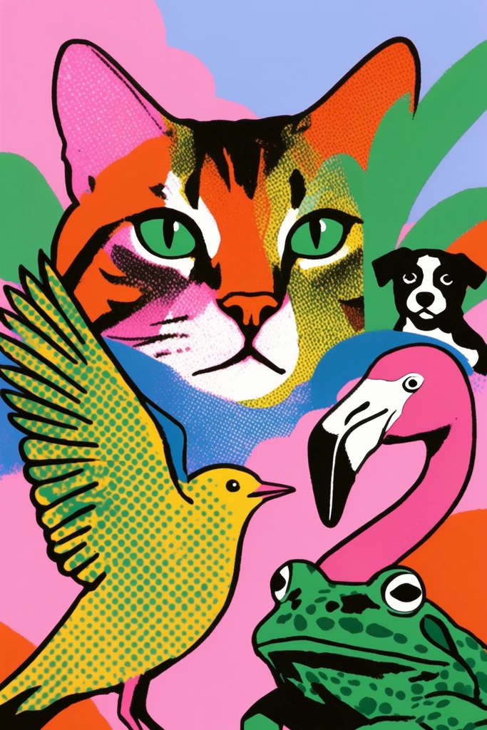 Vibrant Fauvist Folk style AI image example 3