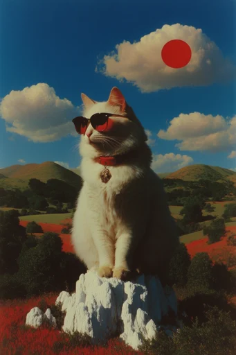 Analog Desert Surrealism style reference image — impossible juxtaposition