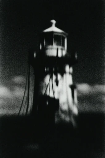 Monochrome Surrealist Noir style reference image — chiaroscuro lighting