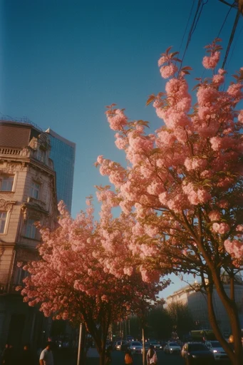 Retro Surrealist Bloom style reference image — vintage 35mm film grain