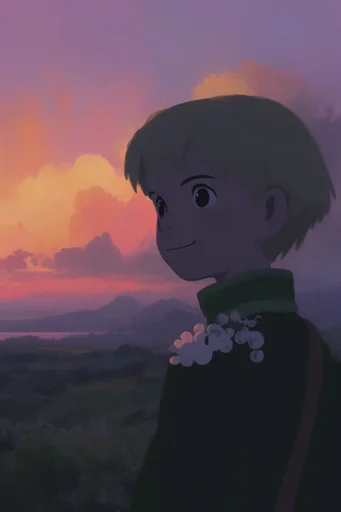 Luminous Twilight Nostalgia style reference image — retro anime aesthetic