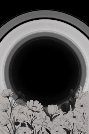 Monochrome Algorithmic Void style reference image — hypnotic motion blur