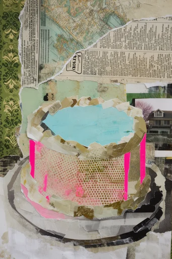 Analog Zine Collage style reference image — lo-fi print scan