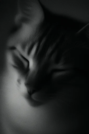 Ethereal Noir Granulation style reference image — surrealist distortion