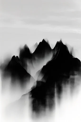 Haunting Liminal Monochrome style reference image — high-contrast monochrome