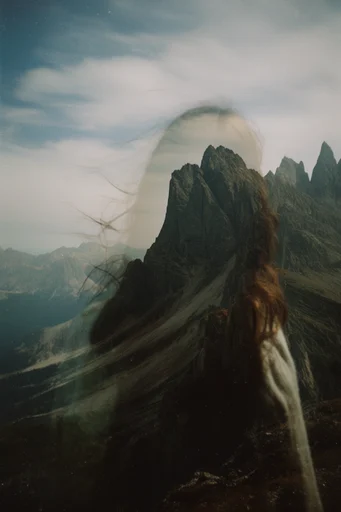 Ethereal Melancholic Solitude style reference image — cinematic film grain