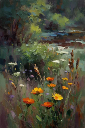 Textured Impressionist Atmosphere style reference image — vibrant color contrast