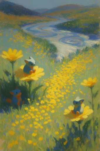 Luminous Impressionist Motion style reference image — vibrant wildflowers