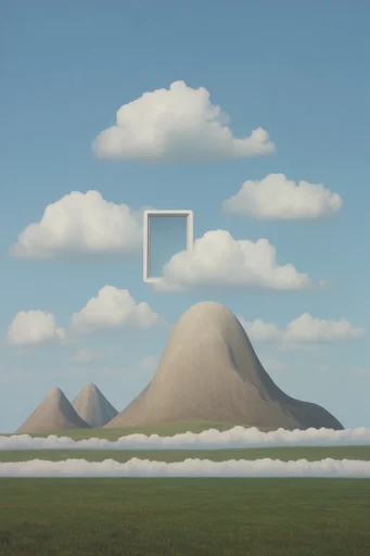 Surrealist Liminal Pastoralism style reference image — surrealist landscape