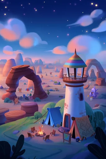 Cozy Twilight Whimsy style reference image — cozy night atmosphere