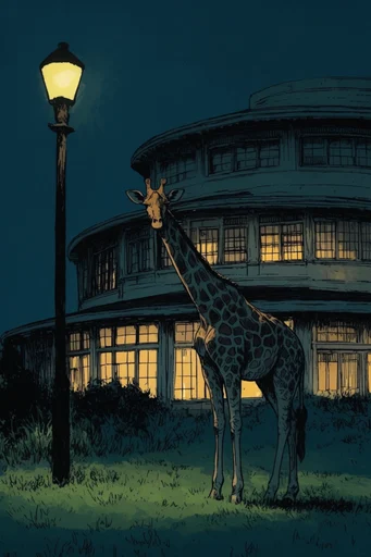 Nocturnal Storybook Noir style AI image example 3