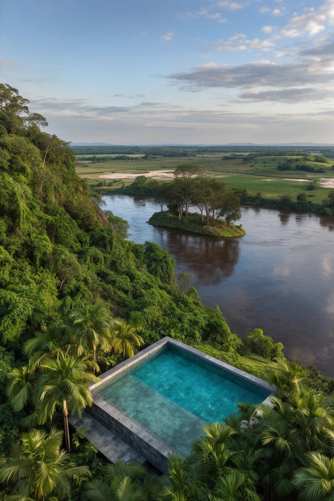 Lush Aerial Oasis style AI image example 2