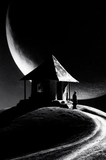 Cinematic Noir Minimalism style AI image example 4