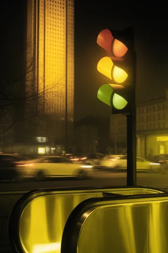 Monochromatic Liminal Fluorescents style reference image — monochromatic color wash