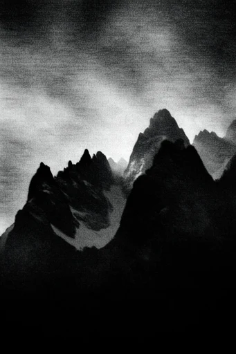 Experimental Noir Abstraction style reference image — high-contrast monochrome