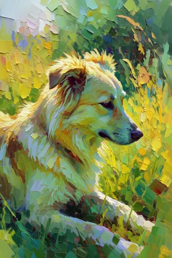 Luminous Impasto Impressionism style reference image — lush organic atmosphere