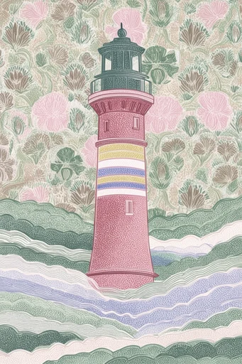 Pointillist Dream Tapestry style reference image — tapestry-like pattern