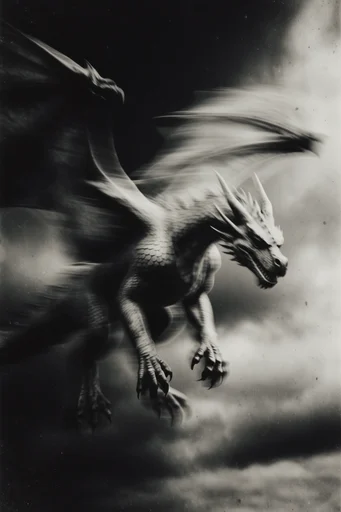 Spectral Kinetic Monochrome style reference image — shutter drag