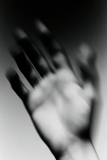 Spectral Kinetic Monochrome style reference image — heavy film grain