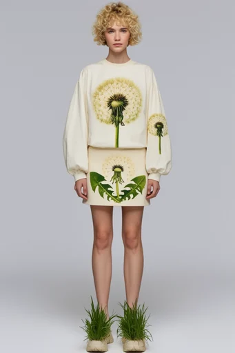Minimalist Surrealist Couture style reference image — clean neutral background