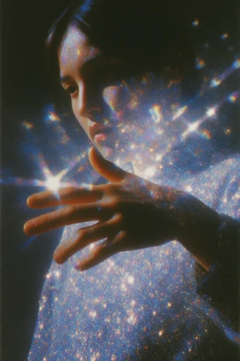 Prismatic Cosmic Noir moodboard — generate AI images in this style