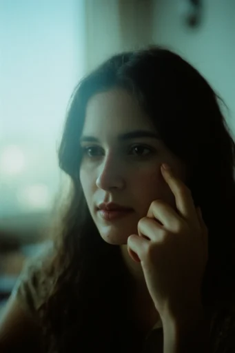 Cinematic Noir Analog style reference image — teal and amber color grading