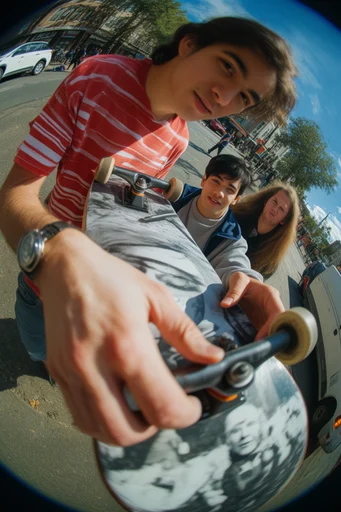 Dynamic Fisheye Action style reference image — fisheye lens distortion