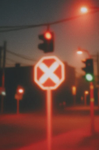 Spectral Analog Noir style reference image — chromatic aberration