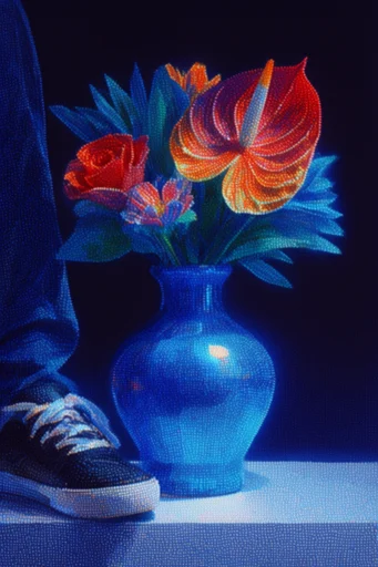 Luminous Digital Retrocore style reference image — retro-futuristic