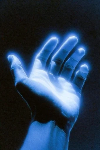 Electric Cobalt Noir style reference image — bioluminescent cyan glow