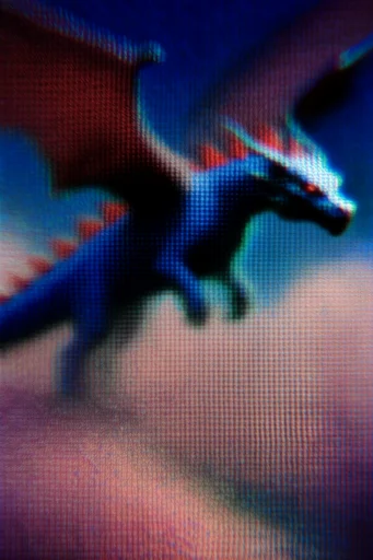 Luminous Analog Glitch style reference image — phosphor distortion