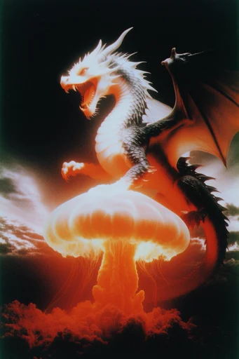 Analog Abyssal Inferno style reference image — backlit silhouette