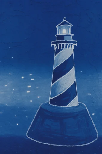 Analog Cobalt Nocturne style reference image — lo-fi grain