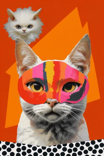 Constructivist Punk Collage style reference image — vibrant color blocking
