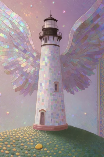 Ethereal Mosaic Impressionism style reference image — tesserae pattern