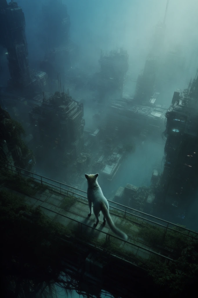 Atmospheric Industrial Dystopia style AI image example 3