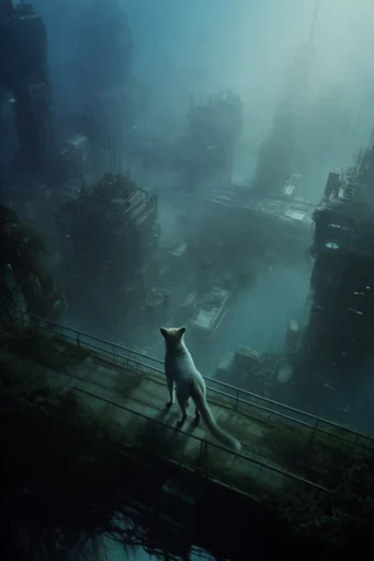 Atmospheric Industrial Dystopia style AI image example 3