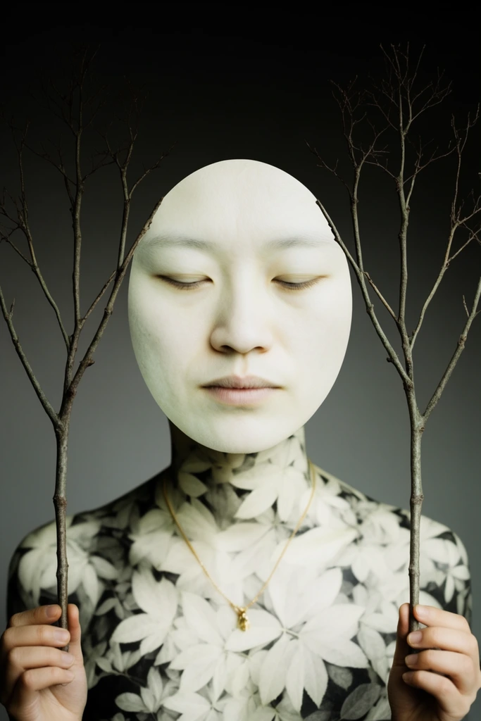 Minimalist Botanical Chiaroscuro style AI image example 1