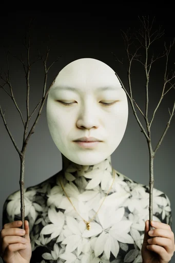 Minimalist Botanical Chiaroscuro moodboard — generate AI images in this style