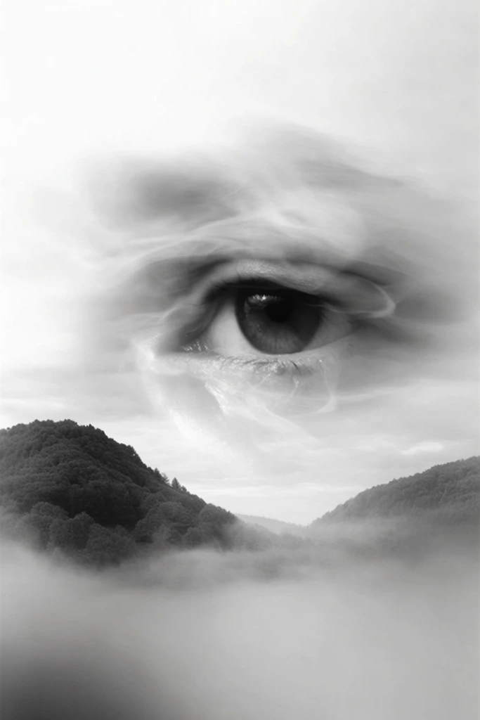 Monochrome Ethereal Blur style AI image example 2