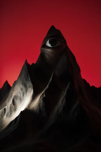 Visceral Crimson Noir style reference image — monochromatic crimson lighting
